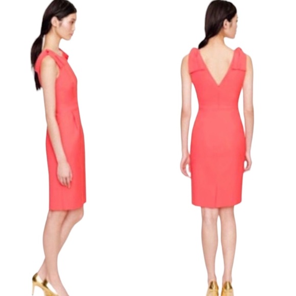 J. Crew Pink Origami Bow Detail Sleeveless Sheath Dress - 12 - Picture 2 of 15